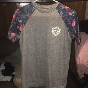 Floral sleeve tee shirt